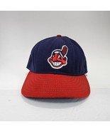 Cleveland Indians New Era 59Fifty MLB OnField Hat Size 7 1/4 Navy Blue/Red  - £17.48 GBP