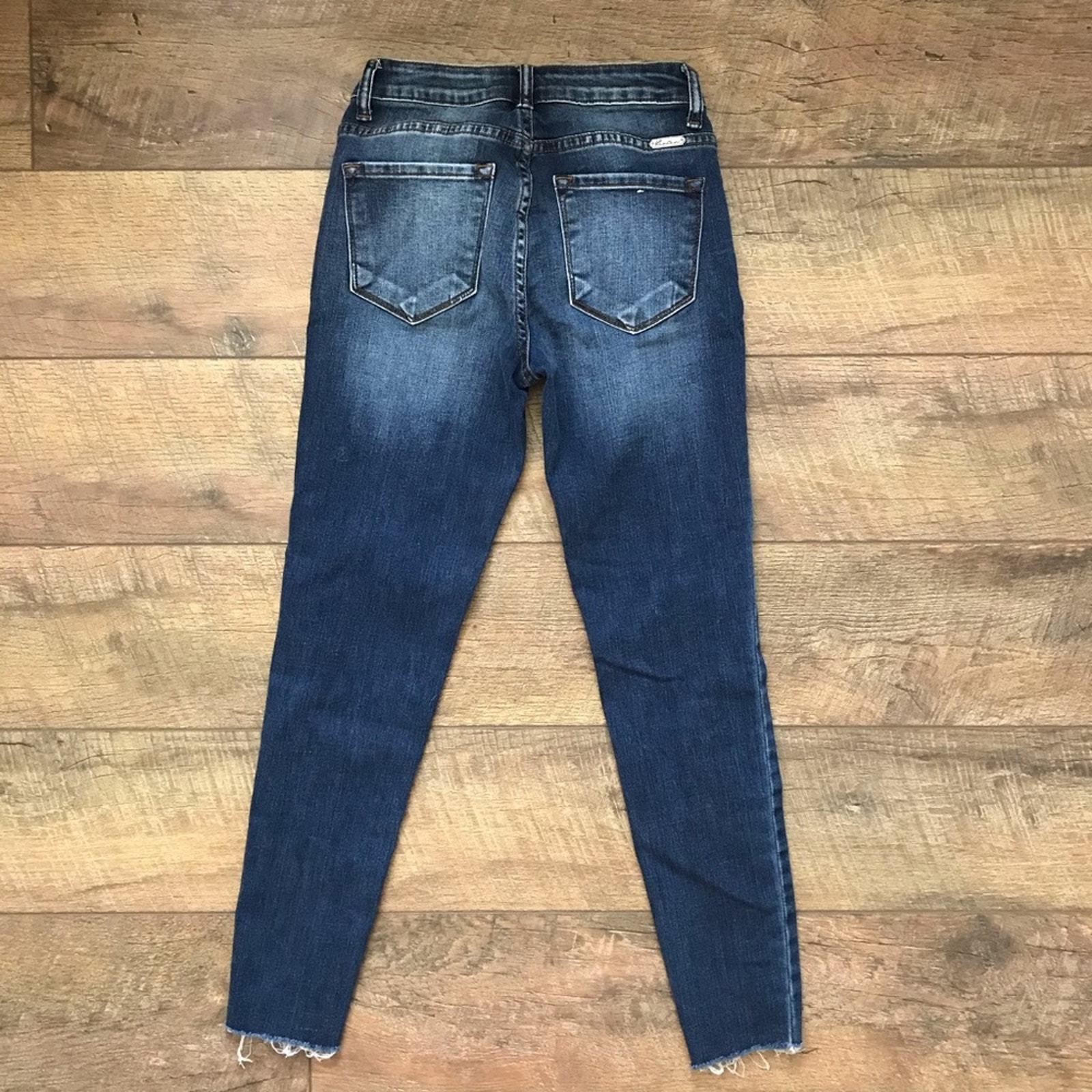 KanCan Cropped Skinny Raw Hem Jeans sz 1 / 24 Item image 3