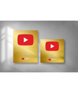 Custom YouTube Play Button plaque, personalization creator award,Social ... - $76.00