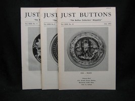 Just Buttons Collector&#39;s Magazine March, July, Aug. 1973 - £7.16 GBP