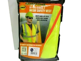 ANSI HI-VIS CLASS 2 Mesh Safety Vest Fits Large and XL - £18.17 GBP