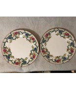 Lot of 2 Gauldow Dinner Plates W/Floral Pattern Around Edge Made in Engl... - $18.80