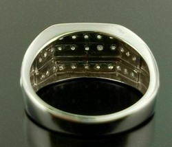 1.00 Ct Round Cut Diamond Men&#39;s Engagement Wedding Ring 14k White Gold Over - £73.91 GBP
