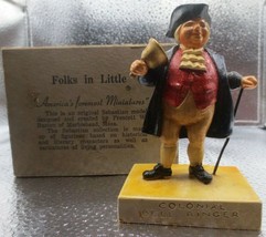 Vintage 1953 Sebastian Miniatures Figurine COLONIAL BELL RINGER - $9.94