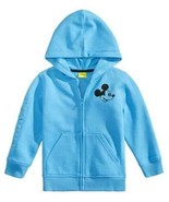 Boys Hoodie Zip Up Jacket Disney Mickey Mouse Blue Hooded $48 NEW-size 7 - £17.13 GBP