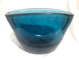 Vintage Estate Kosta Boda Blue Art Glass Vase/Bowl Signed and Numbered - £67.93 GBP