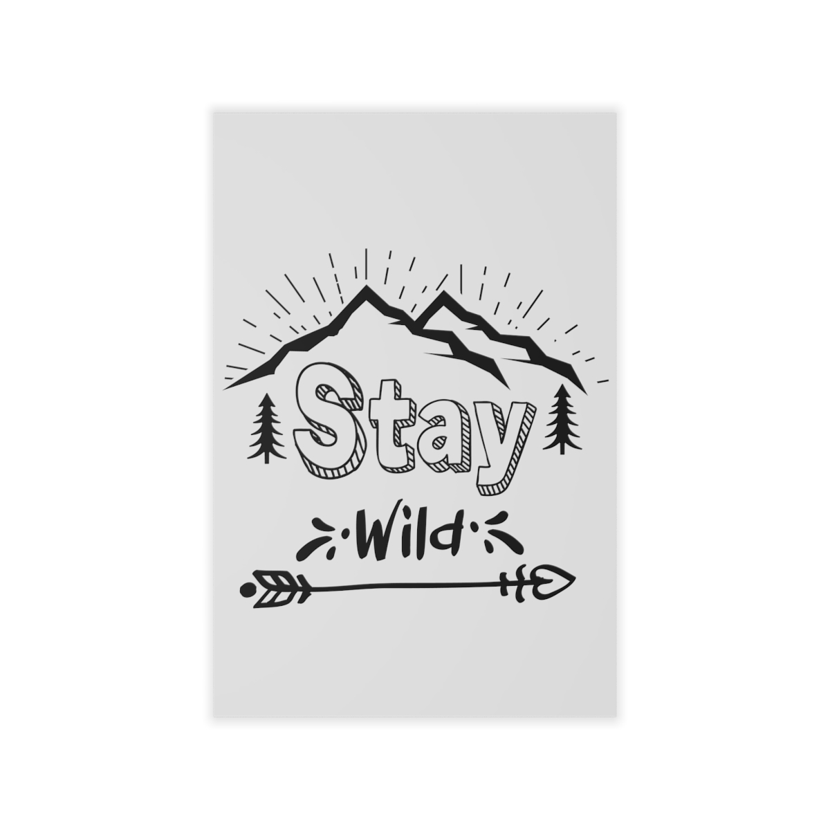 Personalized Wall Decals, Stay Wild Nature-Inspired Print, Removable Polyester H - £23.50 GBP - £42.14 GBP