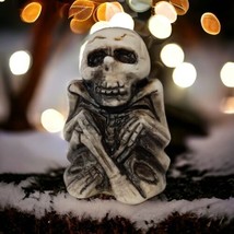 Mini Skeleton Figure Vintage 70s Diorama Ceramic Halloween Day Of The Dead DOD - £10.93 GBP