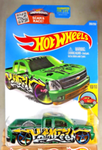 2016 Hot Wheels #200 Hw Art Cars 10/10 Chevy Silverado Green w/Multi-Color OH5Sp - £10.22 GBP