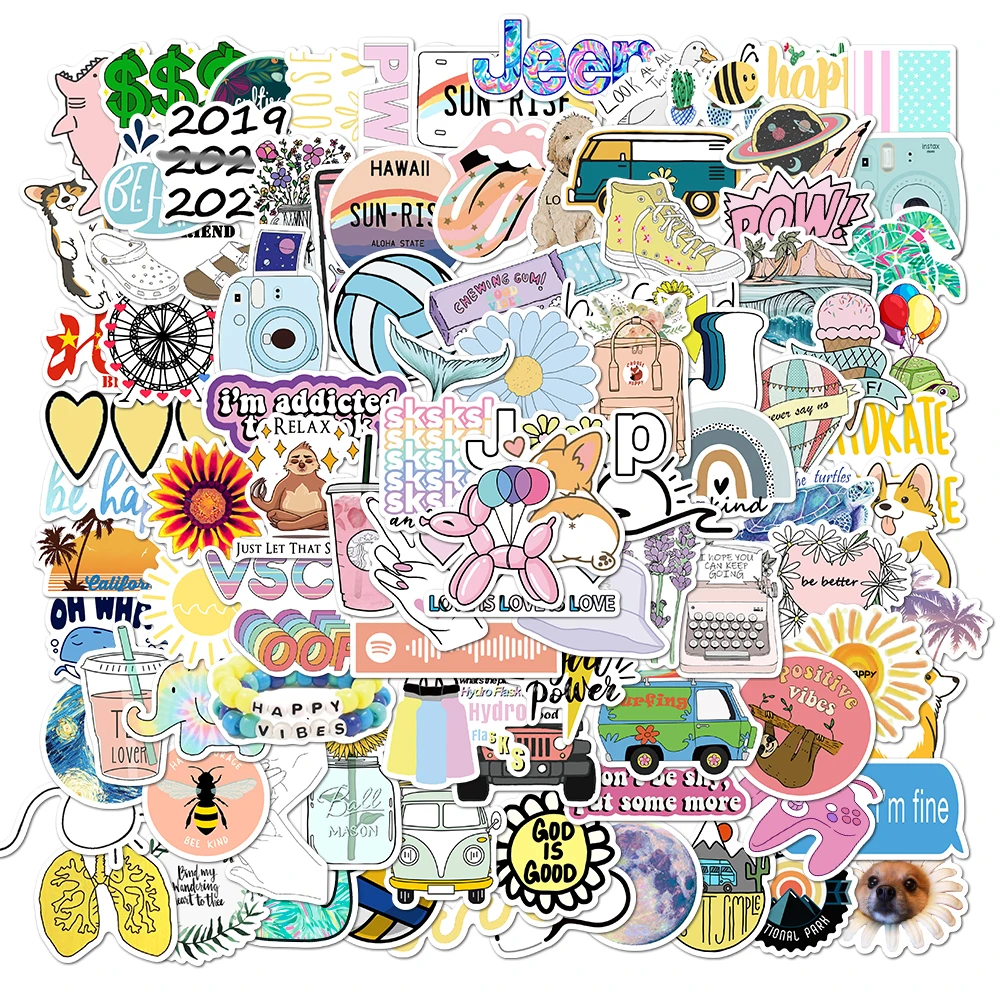 10/50/100Pcs/set  Girls Vsco Stickers For Guitar DIY TOY Bicycle Motorcycle Car  - £61.34 GBP