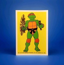Vintage 1991 Hostess Teenage Mutant Ninja Turtles Pie Sticker Michelange... - $10.00