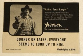 Walker Texas Ranger Tv Guide Vintage Print Ad Chuck Norris Clarence Gilyar Tpa13 - $5.93