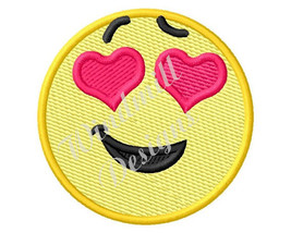 Smiley Love Emoji - Machine Embroidery Design - £2.76 GBP