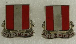 Vintage Us Military Dui Insignia Pin Set First To Maintain 1st Maint Battalion - £9.87 GBP