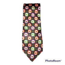 Cesarani Mens Black Silk Mens Neck Tie Necktie Life Preserver Rescue - £3.77 GBP