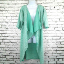 Lularoe Womens Kimono Small Green Shirley Duster Flowy Open Front Cardigan - £19.64 GBP