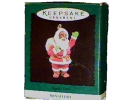 QXM4089 Joyful Santa 1995 Hallmark Miniature Keepsake Ornament by Hallma... - £12.39 GBP