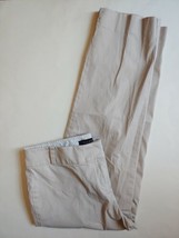 Talbots Signature Cropped Capri Pants Womens Size 4 Khaki Gray Cotton Stretch - £18.55 GBP