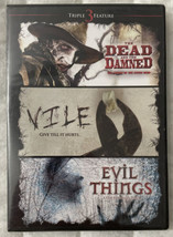 The Dead &amp; The Damned / Vile / Evil Things DVD Triple Feature Rare OOP Sealed - £15.93 GBP