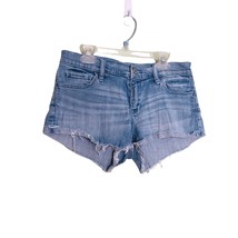 Abercrombie &amp; Fitch A&amp;F Size 2 Light Wash Blue Denim Jean Shorts Cut Off - £7.54 GBP