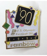 Rainbow Foods U.S. Olympic Festival 1990 Vintage Lapel Hat Pin - $6.00