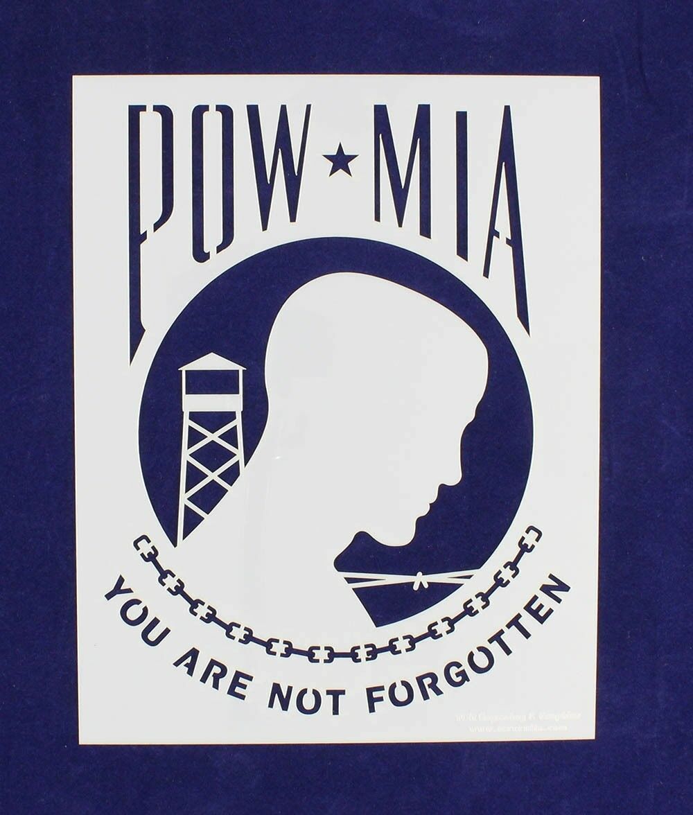 POW-MIA Flag Stencil 9 x 11.5 Inches - - $25.63