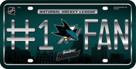San Jose Sharks #1 Fan Metal Sign License Plate Tag Man Cave NHL - $192.92 MXN