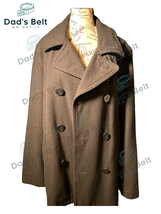 Navy Old Black Peacoat Men Winter Style Wardrobe Dry-cleaned Medium  - £14.68 GBP
