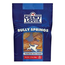 CHEWY LOUIE Bully Springs 3 Count 3pk - 100% Beef Treat, No Artificial Preservat - £31.28 GBP