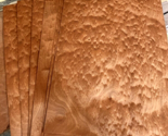 6 Pieces Stunning Figured Moabi Pommele Consecutive Veneer 24&quot; x 14&quot; or ... - £39.77 GBP
