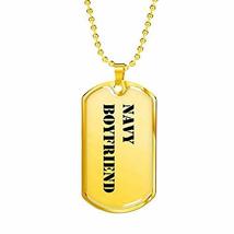 Unique Gifts Store Navy Boyfriend - 18k Gold Finished Luxury Dog Tag Nec... - £39.07 GBP
