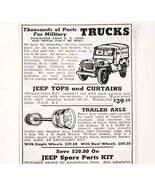 1949 American Auto Parts Military Trucks Jeeps Advertisement Automobilia... - $184.47 MXN