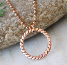 Medallón colgante de anillo tensor curativo de cobre puro de 1 pieza,... - $21.58