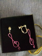Music Note Shaped Earring Drop Dangle Metallic - $8.14 CAD