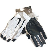 NIKE Mens Size 3XL D-Tack 6.0 Durable Lineman Football Padded Gloves Whi... - $44.64