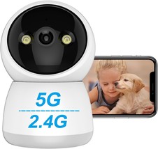 2K Indoor Camera 5GHz 2.4GHz 360 Indoor Security Camera for Baby Elder D... - $37.66