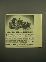 1960 Gina &amp; Selma Dolls Advertisement - Miniature dolls for doll houses - £11.84 GBP