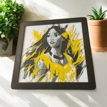 Pocahontas Art Piece 3D Printed HueForge - With FRAME! 3D ART - $25.73