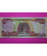 2003 25,000 Dinar Iraq Central Bank Crisp Uncirculated You Get Note in P... - $950.15 MXN