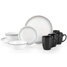 Corelle Paloma 16-Pc Classic Dinner Plates, Dessert Plates, Bowls And Mugs - $2,236.05 MXN