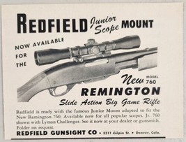 1952 Print Ad Redfield Junior Scope Mounts Remington Model 760 Rifle Denver,CO - $8.98
