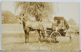 RPPC  Early 1900s Gentlemen Horse Drawn Carriage Pennsylvania Estate Postcard K3 - £23.55 GBP