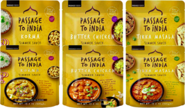 Passage To India Tikka Masala, Korma &amp; Butter Chicken Simmer Sauce, Vari... - £39.40 GBP