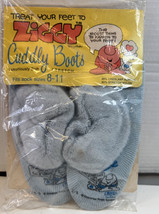 1980 Vintage Cuddly Boots  Bootie Boot Wear Bed Socks Blue Deadstock Sz ... - £25.30 GBP