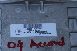 2003-04 Honda Accord v6 ATX Ignition & ECU ECM Eng Control Module 37820-RCA-A73 image 3