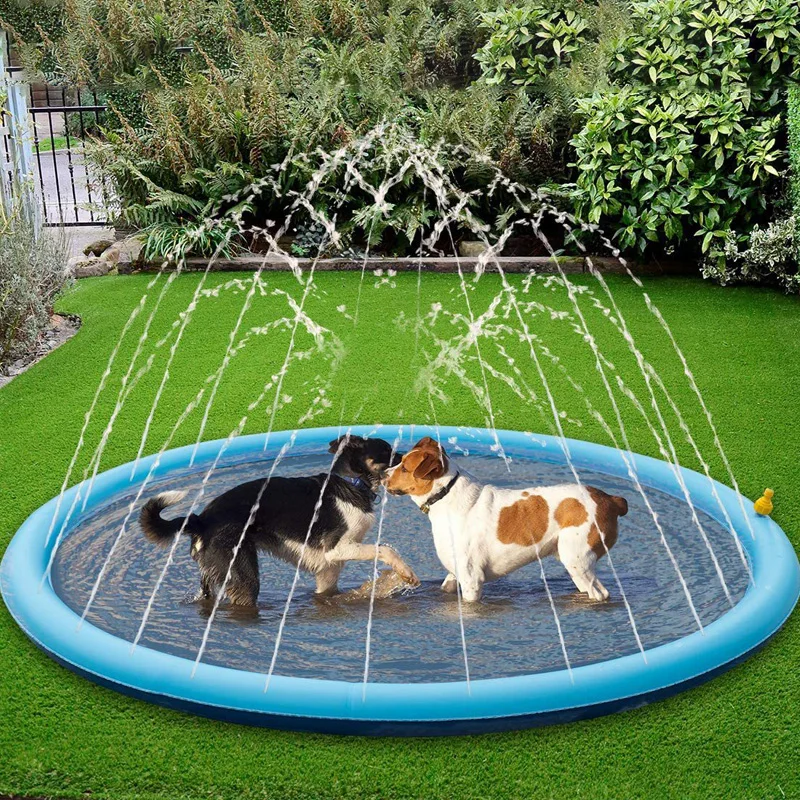 Summer Cool Pet Sprinkler Pad Play Cooling Mat Swimming Pool Inflatable Pad - $40.43+