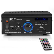 Pyle Mini 2 x 40-Watt Stereo Power Amplifier + USB/SD/AUX/LED Display | ... - £77.77 GBP