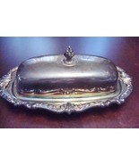 Sheridan Silverplate Butter Dish with Glass Insert ORIGINAL - $564.31 MXN