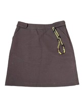 An Original Milly Of New York Women Skirt Pleated A-Line 100% Cotton Bro... - £15.49 GBP