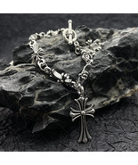 Chrome Silver Bracelet Trapstar Cross/Hearts Streetwear Dutch Designer V... - £15.80 GBP